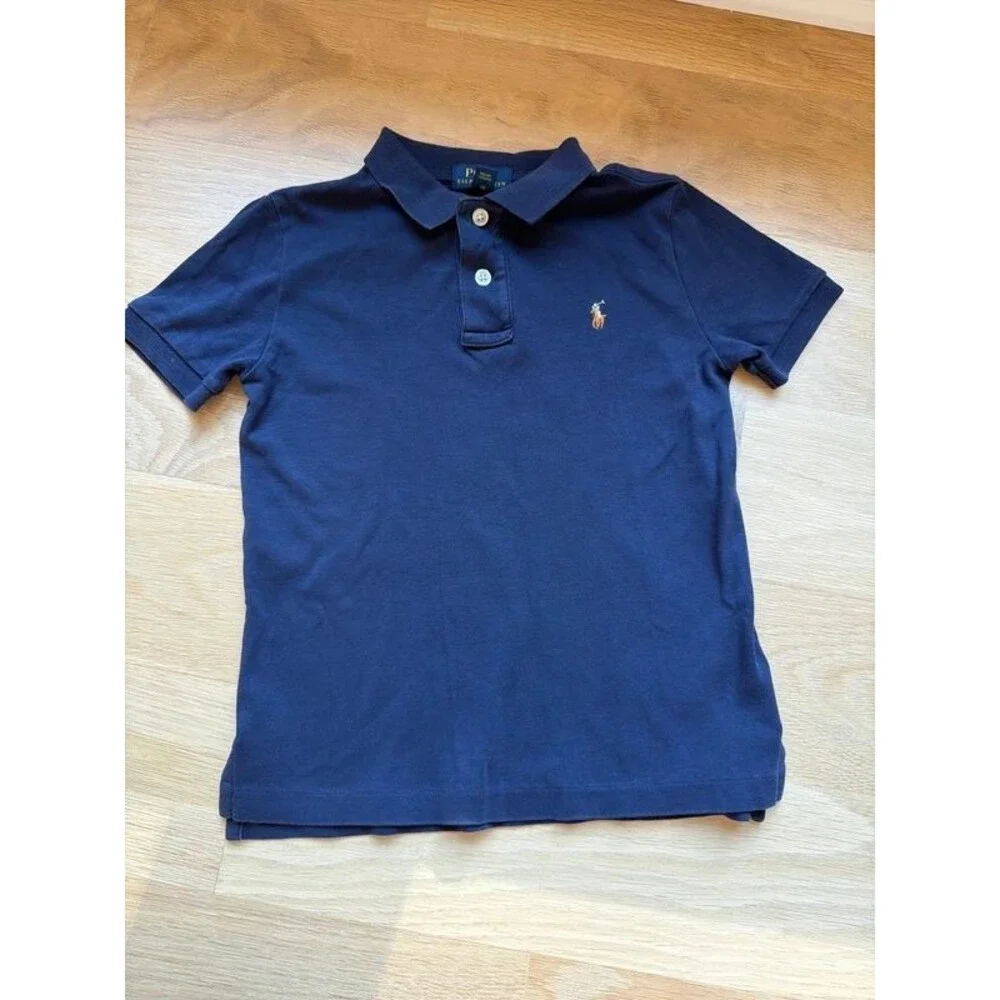 Polo Ralph Lauren boys navy polo short sleeve shirt size 5 5T